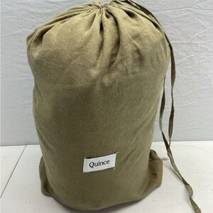 NWOT Quince Organic Airy Gauze King Duvet Cover Set with Pillow Shams Olive